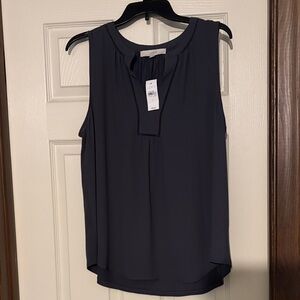 LOFT Women's Gray Sleeveless Blouse